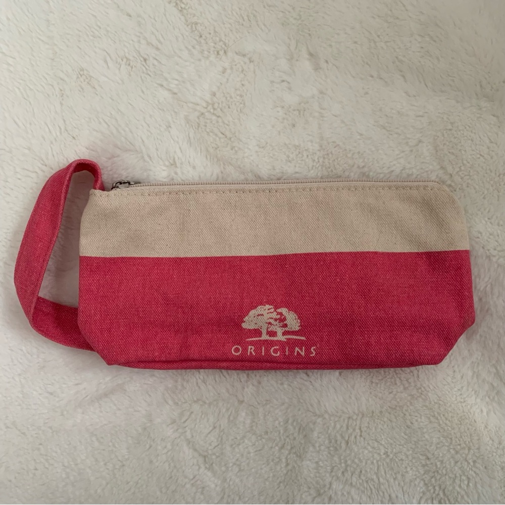 NEW - Origins comestic bag - make-up pouch - Pink/Beige